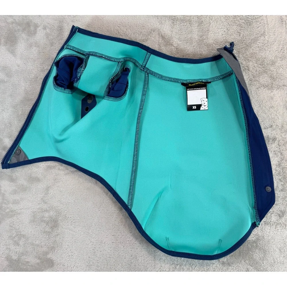 NWT Ruffwear Dog Undercoat Water Jacket Neoprene Teal Blue XS
